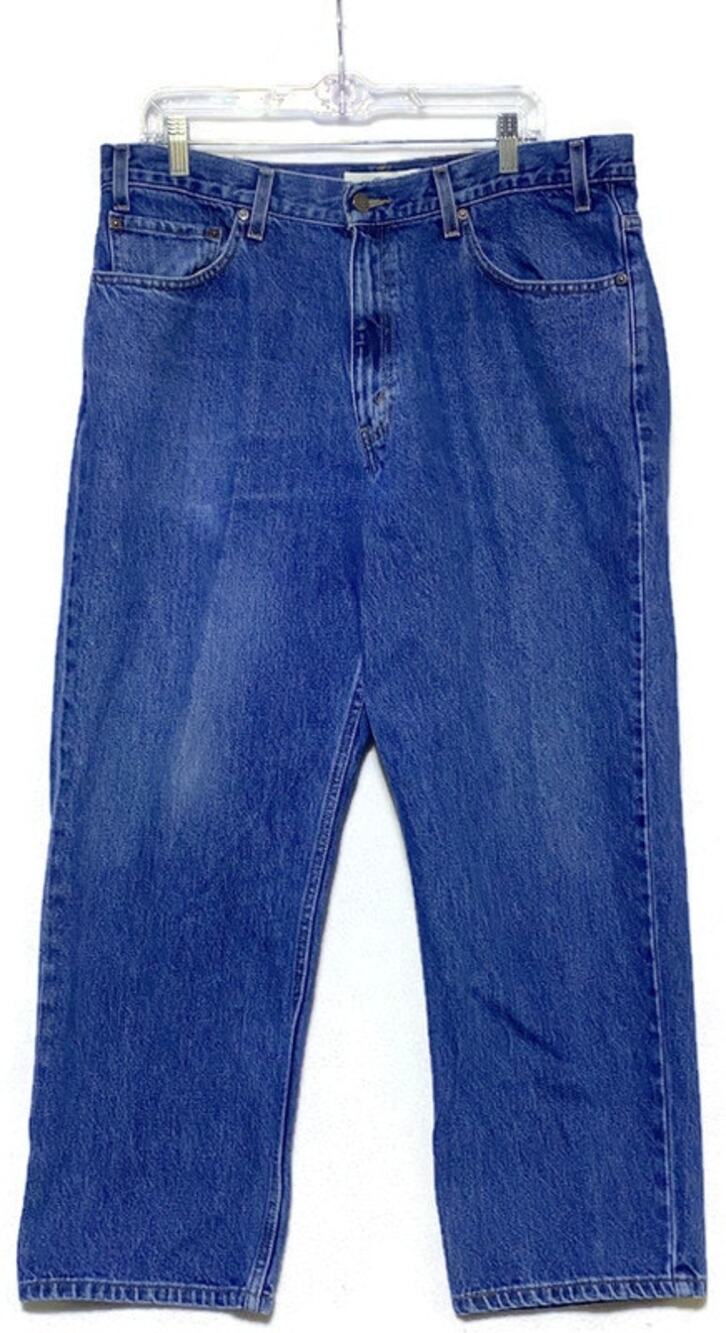 Levi Strauss Signature Men's Relaxed Fit Jeans Blue Denim 38x29 Straight Leg